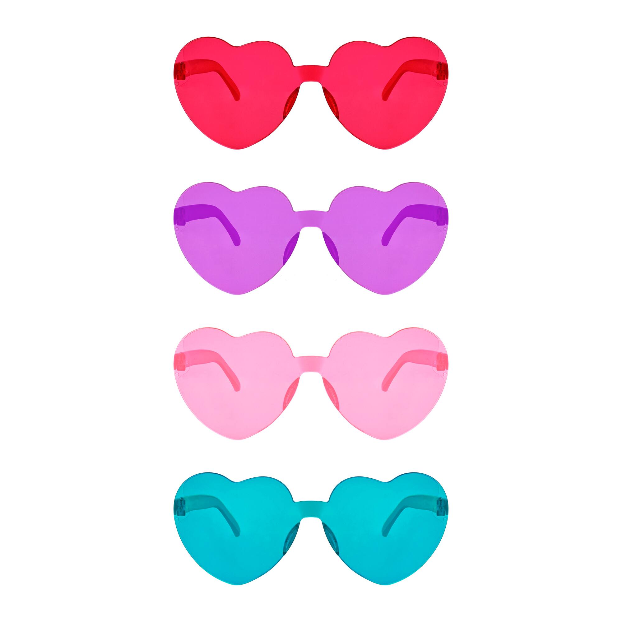 5.5" Heart Shaped Glasses, 4ct. by Celebrate It™